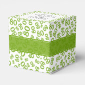 80誕生日緑/白の番号パターン フェイバーボックス (裏面サイド)