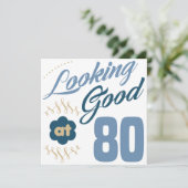 80誕生日良い カード (スタンド正面)