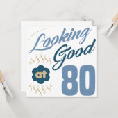 80誕生日良い カード (正面/裏面インサイチュ)