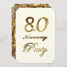 80誕生日記念日金ゴールドアイボリー エレガント