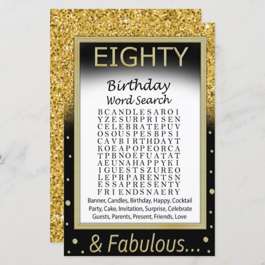 80誕生日語検索ゲーム (正面/裏面)