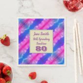 80誕生日鮮やかなマイルストーンカラフルお祝い スタンダードランチョンナプキン (インサイチュ)
