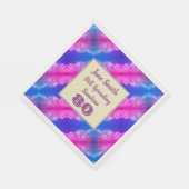 80誕生日鮮やかなマイルストーンカラフルお祝い スタンダードランチョンナプキン (角)