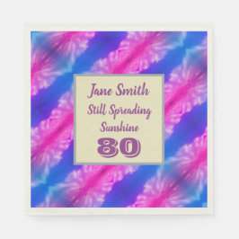 80誕生日鮮やかなマイルストーンカラフルお祝い スタンダードランチョンナプキン
