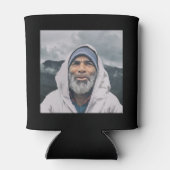 80誕生日黒金ゴールド写真 缶クーラー (裏面)