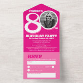 80誕生日0 オールインワン招待状 (内側)