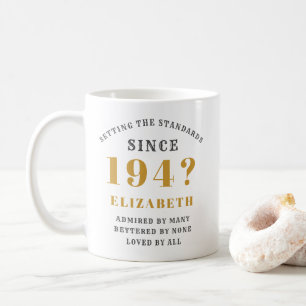 80誕生日1940生まれ年代シックなテンプレート名年 コーヒーマグカップ