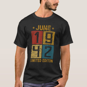 80誕生日1942年生まれ6月80歳Bd Tシャツ