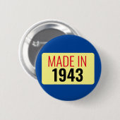 80誕生日1943年80歳 缶バッジ (正面&裏面)