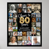 80誕生日39フォトコラージュ応援から数年 ポスター (正面)