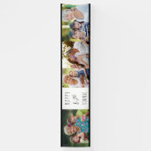 80誕生日4フォトストリップパーソナライズされた 横断幕 (縦)