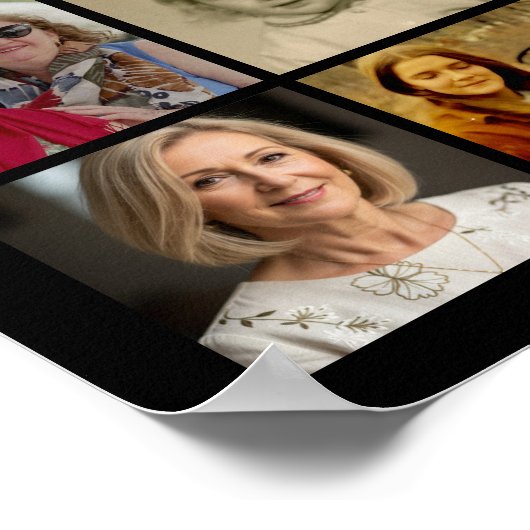 80誕生日45フォトコラージュ応援～80年 ポスター (角)