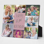 80誕生日7フォトコラージピンク フォトプラーク (側面)