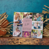 80誕生日7フォトコラージピンク フォトプラーク (側面)