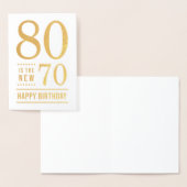 80誕生日80が新しい70 箔カード (ディスプレー)