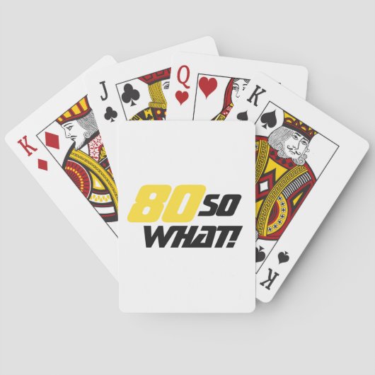 80誕生日80だから何やる気を起こさせるおもしろいモダン トランプ (裏面)