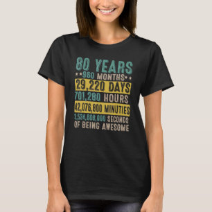 80誕生日80年のカウントダウ素晴らしン Tシャツ
