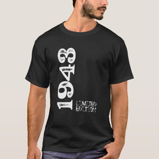 80誕生日80年男レトロヴィンテージ194 Tシャツ (正面)
