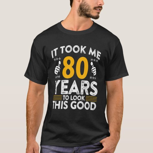 80誕生日80年良おもしろい80 Tシャツ (正面)