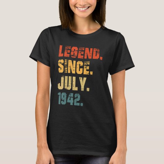 80誕生日80歳の伝説1942年7月以来 Tシャツ (正面)