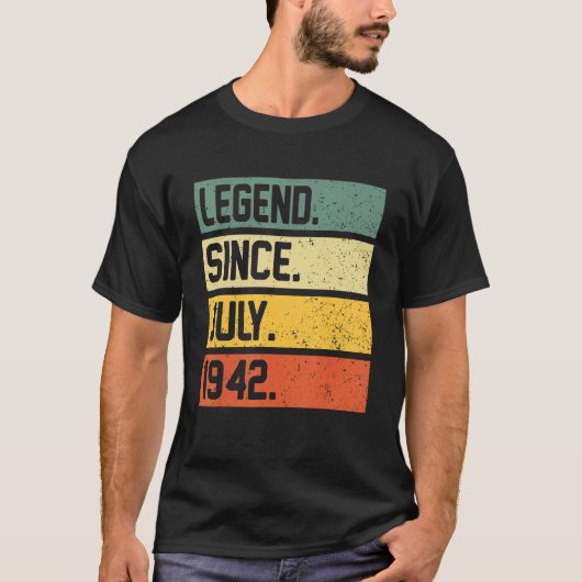 80誕生日80歳の伝説1942年7月以来 Tシャツ (正面)