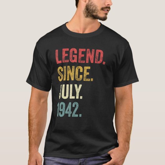 80誕生日80歳の伝説1942年7月以来 Tシャツ (正面)