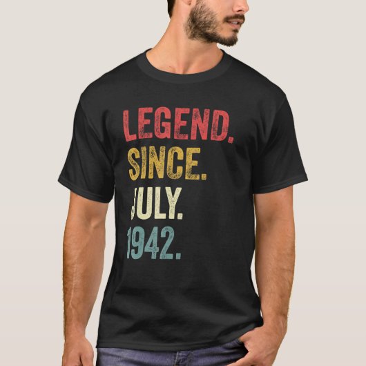 80誕生日80歳の伝説1942年7月以来 Tシャツ (正面)