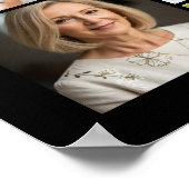 80誕生日92枚の写真黒金ゴールド応援To Year ポスター (角)