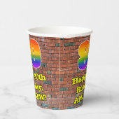 80誕生日:おもしろいグラフィティインスパイアレインボー80 紙コップ (右)