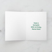 80誕生日:おもしろいレインボー#,名前をカスタムする&写真 カード (内部)