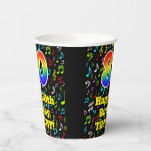 80誕生日:おもしろい音楽ノートPattern, Rainbow 80 紙コップ (左)