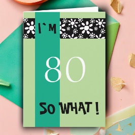 80誕生日 おもしろい やる気を起こさせる カード