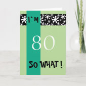 80誕生日 おもしろい やる気を起こさせる カード (正面)