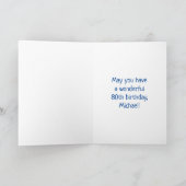 80誕生日:カラフル音楽シンボル+虹80 カード (内部)