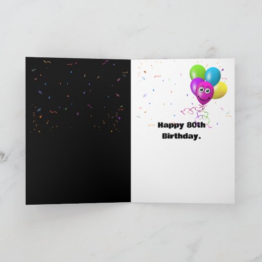 80誕生日 カード (内部)