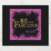 80誕生日 スパークリングワインラベル (シングルラベル)