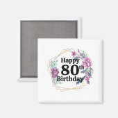 80誕生日 マグネット (正面/裏面)