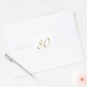 80誕生日 ラウンドシール (封筒)