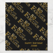 80誕生日 ワインラベル (シングルラベル)