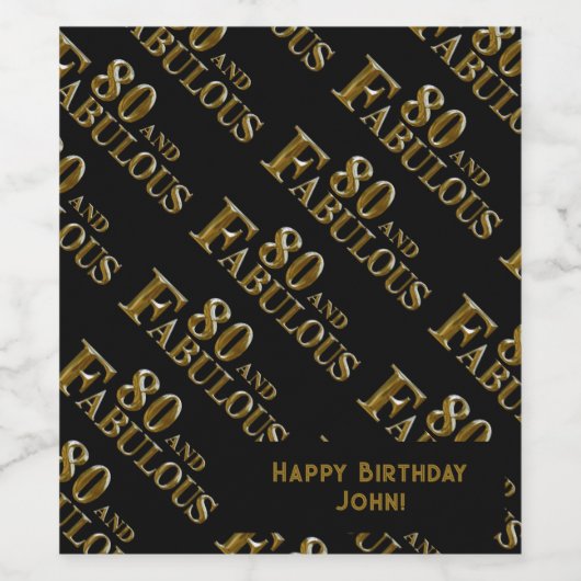 80誕生日 ワインラベル (シングルラベル)