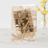 80誕生日-ヴィンテージ、郷愁、レトロ誕生日 カード (黄色い花)