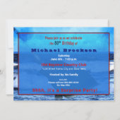 80誕生日 – 大きな魚の中で楽しむ 招待状 (裏面)