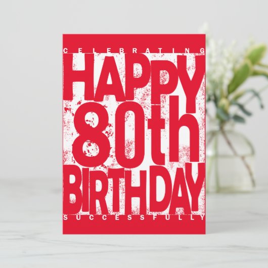 80誕生日 招待状 (スタンド正面)