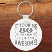 80誕生日 素晴らし キーホルダー (正面)