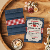 80誕生日BBQサマーバーベキューパーティの招待状 招待状