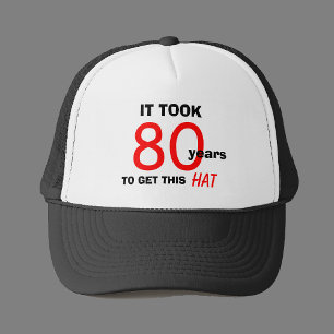 80誕生日Gagギフトハット男性へ キャップ