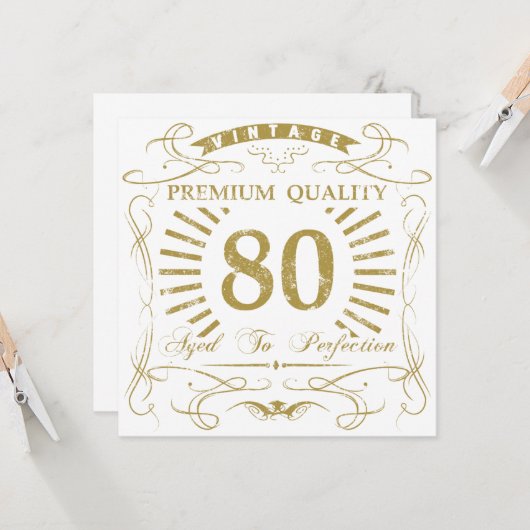 80誕生日Gagギフト カード (正面/裏面インサイチュ)