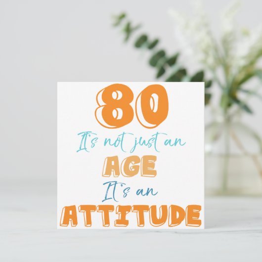 80誕生日Gagギフト カード (スタンド正面)