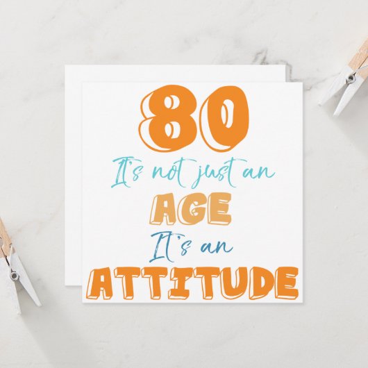 80誕生日Gagギフト カード (正面/裏面インサイチュ)