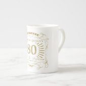 80誕生日Gagギフト ボーンチャイナマグカップ (正面右)